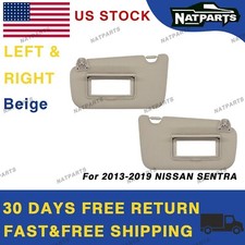 Pair Beige Side Sun Visor For 2013-2019 Nissan Sentra 96401-4AT7A 96400-4AT7A picture