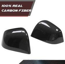 2PCS Real Carbon Fiber Side Mirror Cover for Tesla Model Y 2020-2024 picture