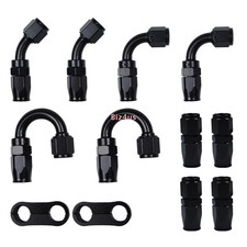 12PCS 4AN 6AN 8AN 10AN 12AN CPE Swivel Fuel Oil Gas Hose End Fitting Adapter Kit picture