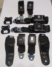 For 1967-69 Camaro Firebird Black Seat Belt Kit With Shoulder Harness w/2 Rears picture