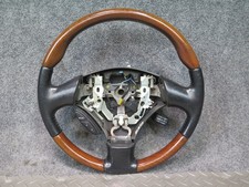 01-05 LEXUS UZS160 GS300 GS430 LEATHER WOOD STEERING W CONTROLS OEM picture