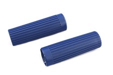 V-Twin 28-0168 Blue Replica Rib Style Hand Grip Set picture