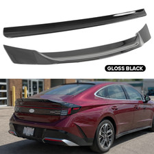 FOR 23-26 HYUNDAI SONATA RS STYLE BLACK TRUNK DUCKBILL WING + REAR ROOF SPOILER picture