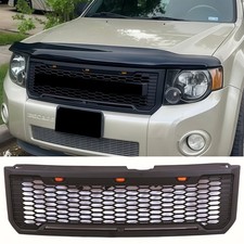 Black Front Grille Fits For Ford Escape Kuga 2008 - 2012 Grill With Led Light picture