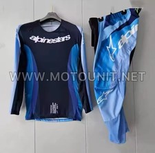 Alpinestars Techstar Pneuma Blue Gear Set 2025 Motocross Dirt Jersey Pants Kit picture