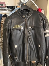 Italian Made  Moto Guzzi Men's Leather Jacket like new XXL paid $950 new picture