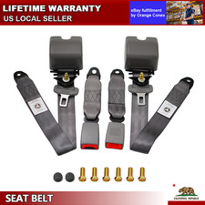 2Pcs 3‑Point Retractable Gray Buckle Seat Belt For Jeep Liberty picture