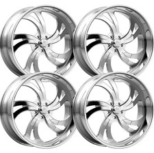 (Set-4) US Mag UF009 Kompressor 22x8.5 + 22X10.5 Staggered 5x127 Polished Wheels picture