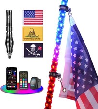 Xprite 4ft LED RGB Whip Light FlagPole Remote Control for UTV Polaris RZR YAMAHA picture