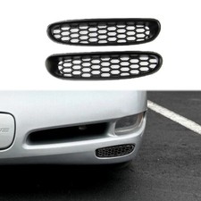 Black Front Fog Light Honeycomb Lamp Trim Cover For Chevrolet Corvette C5 97+ picture