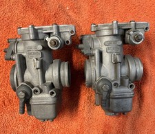 MOTO GUZZI-DUCATI DELLORTO PHM 40 NS CARBURETORS PAIR HIGH PERFORMANCE NICE picture