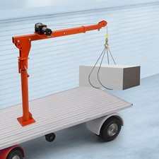 1100lbs Truck-Mounted Base Crane Hoist Lift Pickup with 12V Electric Winch New picture