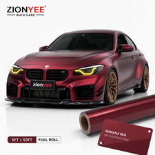 5FTx50FT Ultra Matte Romani Red Vinyl Wrap Turns Glossy When Wet Car Wrap picture