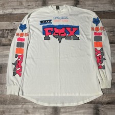 Fox Racing Jersey Size XL White Vintage Pawtector Image Rocky Sports Motocross picture