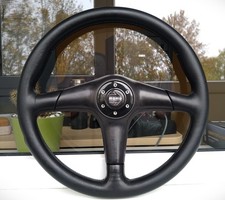 Momo Daytona 3 Carbon Genuine Leather Steering Wheel EDM JDM Rare Civic EG EK EJ picture
