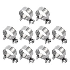 10pcs Fuel Injection Hose Clamp 16-18mm 304 Stainless Steel Gas Line Hose Clamp picture