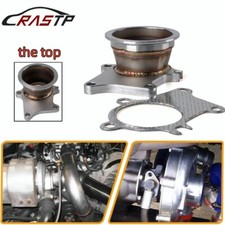 For T3 T4 Turbo Exhaust Down Pipe 5 Bolt Flange to 3 Inch 76mm V-Band Adapter picture