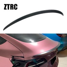 Bright Dry Carbon Fiber Trunk Wing Spoiler For Tesla Model 3 2017-2022 picture