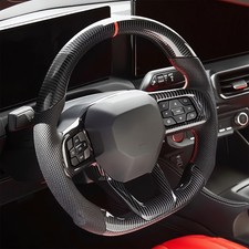 Heated Real Carbon Fiber Steering Wheel Fit Ford Mustang GT S650 2024-2025 picture