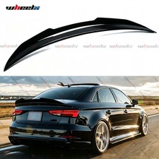 HIGHKICK PSM STYLE GLOSS BLACK TRUNK SPOILER FOR 2014-2020 AUDI A3 S3 RS3 SEDAN picture