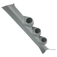 GlowShift Gray Triple Pillar Gauge Pod Fits 2008-2015 Mitsubishi Lancer Evo X picture