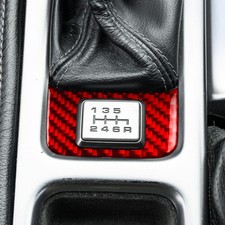 For Acura NSX 1990-2005 Red Carbon Fiber Console Gear Shift Indicator Panel Trim picture