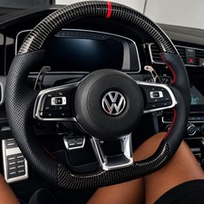 Volkswagen MK7 GTI Carbon Fiber Steering Wheel 2015-2019 RED STITCHING picture