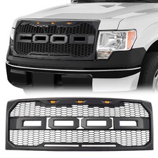For 2009-2014 Ford F150 F-150 Front Bumper Grille Grill Raptor Style Black NEW picture
