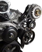 Bevinsee LS Engine Serpentine Bracket Alternator Power Steering Pump Black-LS  picture