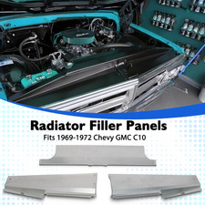 For 1969-1972 Chevy/GMC C10 Radiator Filler Panels Notch -3 Pieces Smooth Steel picture