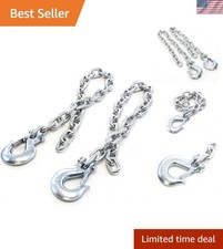 2-Pack 35-Inch Trailer Safety Chains with Heavy-Duty Slip Hooks, 17K Capacity picture