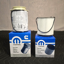 Genuine Mopar 68157291AA & 68436631AA Fuel Filter Set 2019-2024 Ram 6.7L Cummins picture