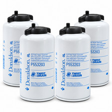 4 Pack Donaldson P553203 Fuel Water Separator 4 Micron Fleece Duramax Cummins picture