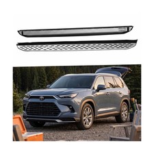 2X Silver Side Steps Nerf Bars Running Board For Grand Highlander 2024-2026 picture