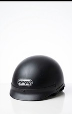 MMG KY-205 Matte Black Motorcycle Half Helmet – Size M (DOT Certified) picture