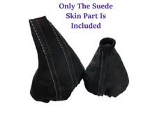 For 1991-2005 BMW E 90 91 92 93 M/Stitch Real Suede Handbrake & Shift Boot Cover picture