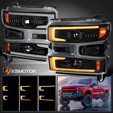 Fits 2019-2022 Chevy Silverado 1500 Switchback LED DRL Projector Headlights picture