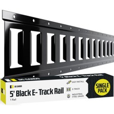 DC Cargo E Track Tie Down Rails 5 ft. Black Powder Coated Steel E-Track 1-pack picture
