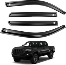 4Pcs Side Window Visor Rain Guards Deflectors For 2016-2023 Toyota Tacoma Black picture