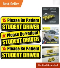 Funny Student Driver Reflective Magnets - 9x3.5 Inches for Maximum Visibility picture