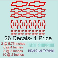 Chevy Bowtie Decal Mega Pack 26 decals - One price *Free shipping Diecut Vinyl picture