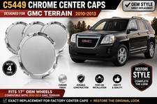 FITS 2010-2017 GMC Terrain # C5449 Aftermarket Chrome Center Caps NEW SET/4 picture
