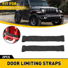 2x Black Duty Heavy Door Limiting Check Strap For Jeep Wrangler CJ YJ TJ JK JKU picture