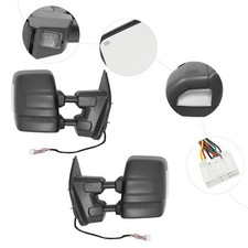 Towing Mirrors For 2017-2022 Nissan Titan Power Heated Mirrors with BSM Pair Set picture