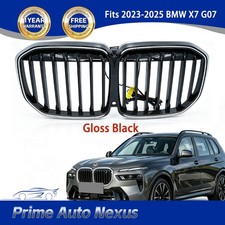 Fits For 2023-2025 BMW X7 G07 LCI Front Bumper Grille w/LED Light Gloss Black picture
