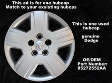 Genuine Dodge Avenger Hubcap 08 09 10 cover fits a 16