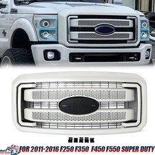 White Platinum Front Bumper Grille For Ford F250 F350 F450 Super Duty 2011-16 picture