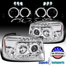 Fits 2001-2004 Frontier Halo Projector Headlights LED Bar Head Lamp picture
