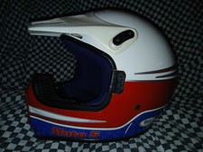 Vintage  1985   Bell Moto5  MX  Rick Johnson Size 7-5/8   Red White Blue  picture
