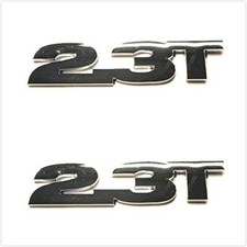 2x Mustang EB 2.3T Chrome Silver Trunk Fender emblem Badge 2.3T ECOBOOST Set picture